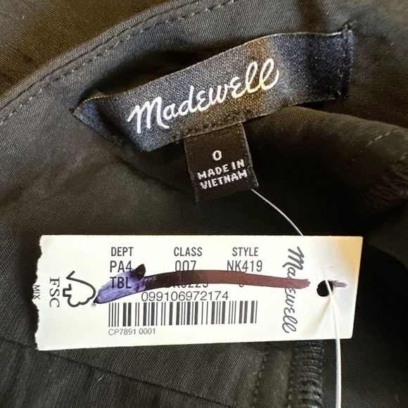 NWT Madewell The Layton Midi Slip Dress True Black Size 0 - Picture 15 of 16